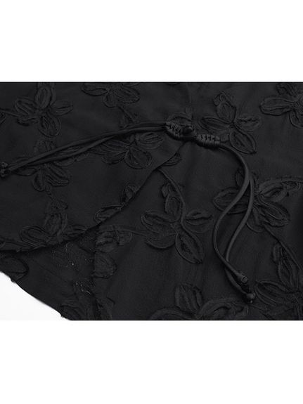 立体花刺繍の半袖ジャケットと蝶柄肩紐ワンピースのセットアップ（セットアップ（トップス＆ボトム））sanmaru（サンマル）  15