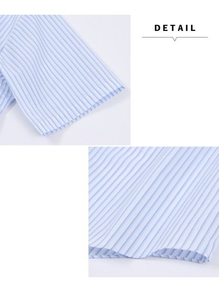 【大きいサイズ/メンズ】抗菌防臭・形態安定半袖ワイシャツ3枚組（ブルー系　レギュラーカラー）（標準シルエット）（メンズトップス）MEGASQUARE（アリノマフォーメン）  15