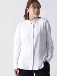 【i-shirt】白無地長袖レギュラー　大きいサイズ レディース