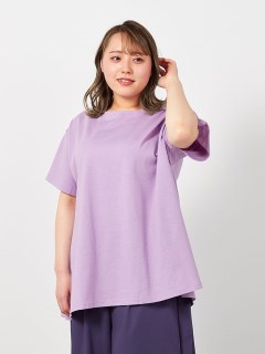 【EL.FO】CVC天竺AラインTシャツ大きいサイズレディース