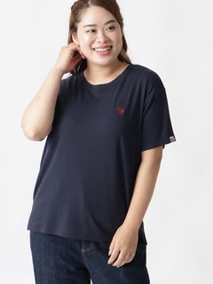 【U.S.POLO】TC天竺Tシャツ(3L-5L)　大きいサイズ レディース