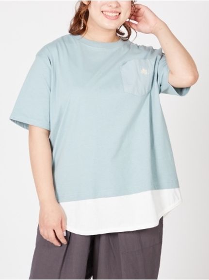 【LOGOS】フェイクレイヤード半袖Ｔシャツ　大きいサイズ レディース（Tシャツ）LOGOS Park（フォーエル）  01