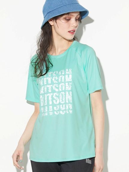 大きいサイズ　ロゴプリント半袖Tシャツ／KITSON（UVカット・吸汗速乾・抗菌防臭）（Tシャツ）Kitson(Alinoma select)（アリノマセレクト (Lー10L)）  01