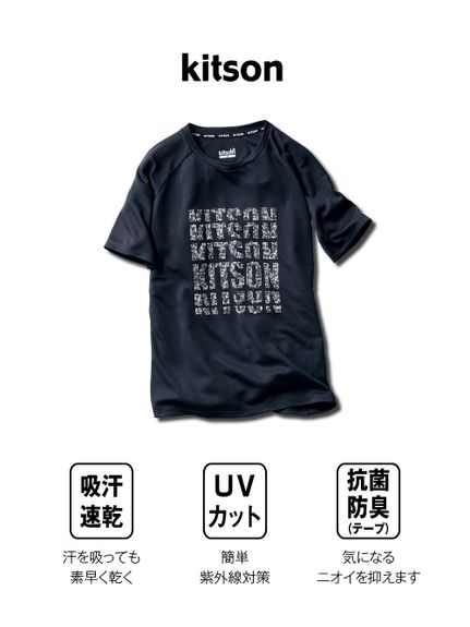 大きいサイズ　ロゴプリント半袖Tシャツ／KITSON（UVカット・吸汗速乾・抗菌防臭）（Tシャツ）Kitson(Alinoma select)（アリノマセレクト (Lー10L)）  05