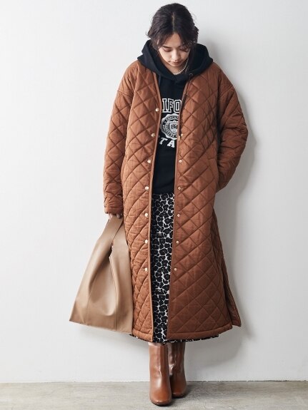 美品 大きいサイズ 22 OCTOBRE 東京スタイル キルティング コート-