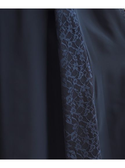 【大きいサイズ】【結婚式・パーティードレス】レースシフォン切替スカート使いワンピースドレス（パーティドレス・ワンピース）SMILELAND（スマイルランド (Lー10L)）  17