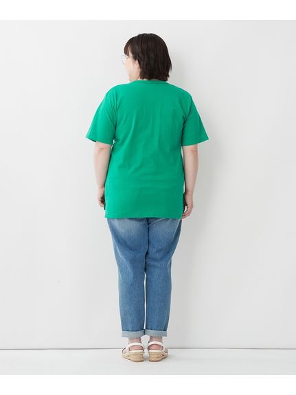 大きいサイズ　綿100%汗染みしにくいクルーネック5分袖Ｔシャツ（Tシャツ）SMILELAND（スマイルランド (Lー10L)）  45