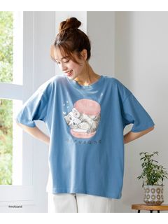 大きいサイズ デザインTシャツ/mofusAnd