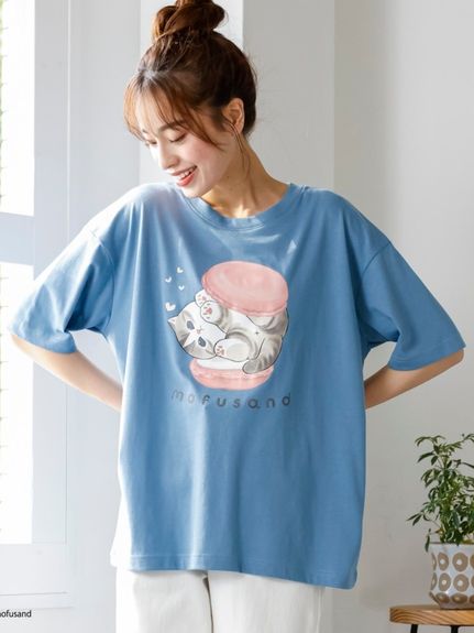 大きいサイズ デザインTシャツ/mofusAnd（Tシャツ）SMILELAND（スマイルランド (Lー10L)）  01