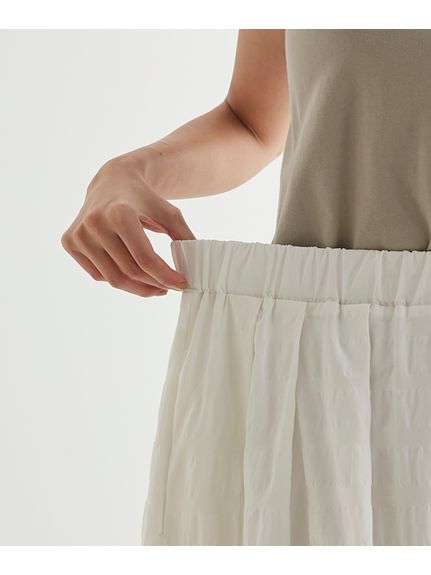 大きいサイズ 綿100％ボーダーシャーリングスカート【Otona Purete】（ロング丈・マキシ丈スカート）SMILELAND（スマイルランド (Lー10L)）  06
