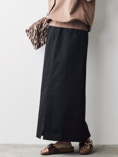 大きいサイズ 綿100％ロングスリットマキシタイトスカート（シックスタイル）