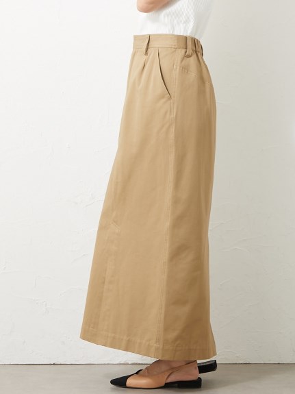 大きいサイズ 綿100％ロングスリットマキシタイトスカート（シックスタイル）（タイトスカート）CHIC STYLE（シックスタイル）  06