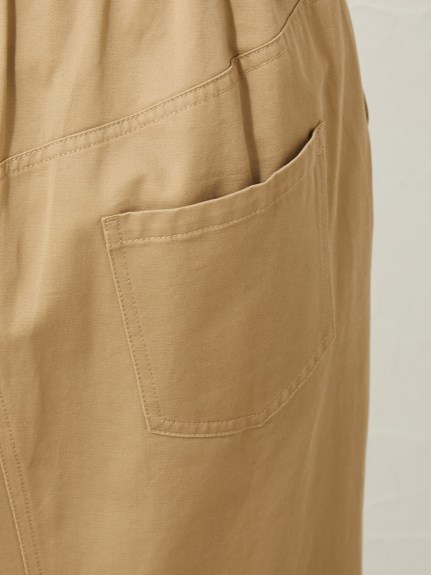 大きいサイズ 綿100％ロングスリットマキシタイトスカート（シックスタイル）（タイトスカート）CHIC STYLE（シックスタイル）  74