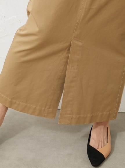 大きいサイズ 綿100％ロングスリットマキシタイトスカート（シックスタイル）（タイトスカート）CHIC STYLE（シックスタイル）  77