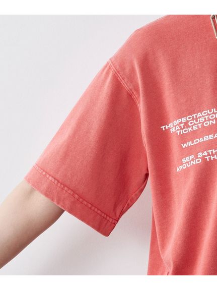 大きいサイズ 綿100％製品ピグメント染ロゴプリントTシャツ（シックスタイル）（Tシャツ）CHIC STYLE（シックスタイル）  15