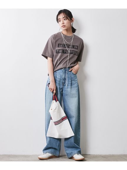 大きいサイズ 綿100％ロゴプリントTシャツ（シックスタイル）（Tシャツ）CHIC STYLE（シックスタイル）  25