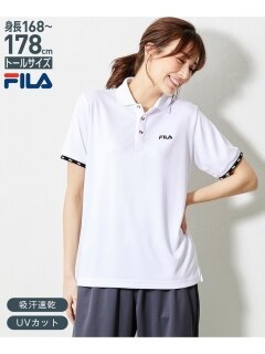 トールサイズ　FILA　ピンホールメッシュ ポロシャツ（UVカット・吸水速乾）