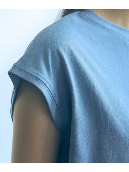 【トールサイズ】綿100％フレンチスリーブロゴプリントTシャツ（接触冷感・UVカット）　Essenave　（高身長）（Tシャツ）slattgir（スラットジール）  14