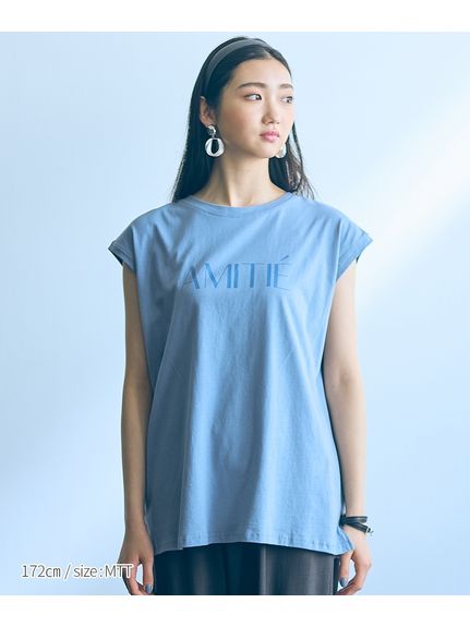 【トールサイズ】綿100％フレンチスリーブロゴプリントTシャツ（接触冷感・UVカット）　Essenave　（高身長）（Tシャツ）slattgir（スラットジール）  19