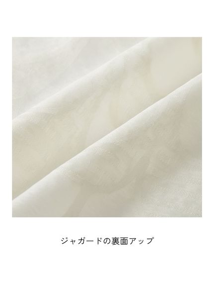 【トールサイズ】カットジャガードリボンデザイン2WAYボレロ　muguet blanc　（高身長）（ボレロ・ケープ）slattgir（スラットジール）  40