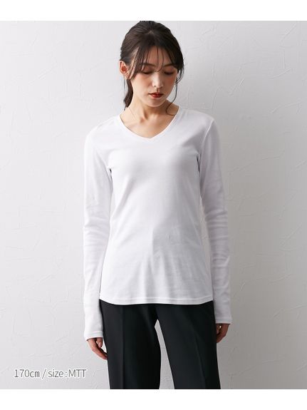 【トールサイズ】綿100％VネックTシャツ（トールサイズ）（高身長）（Tシャツ）slattgir（スラットジール）  33