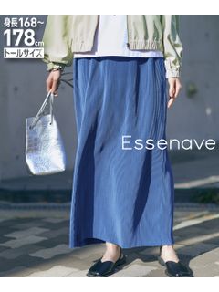 【トールサイズ】プリーツストレートスカート（トールサイズ）Essenave（高身長）