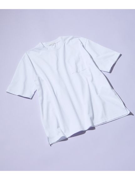【大きいサイズ/メンズ】綿100％ヘビーウェイトオーバーサイズ5分袖Tシャツ（胸ポケット付）（メンズトップス）MEGASQUARE(Nissen)（アリノマフォーメン）  01