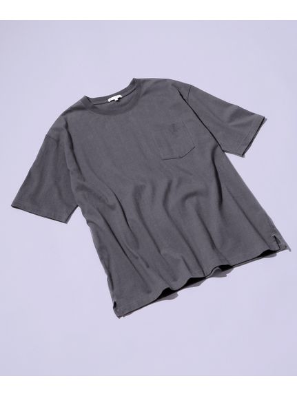 【大きいサイズ/メンズ】綿100％ヘビーウェイトオーバーサイズ5分袖Tシャツ（胸ポケット付）（メンズトップス）MEGASQUARE(Nissen)（アリノマフォーメン）  02