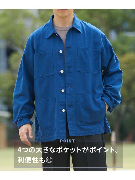 【大きいサイズ/メンズ】カバーオールジャケット