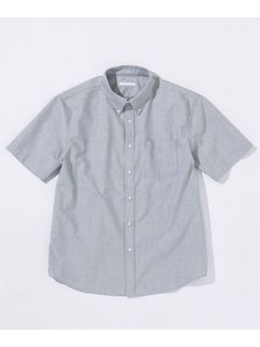 形態安定オックスフォードボタンダウン半袖シャツ（肩まわり・お腹ゆったり）（消臭テープ付）