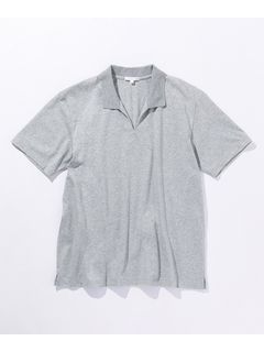 綿100％ スキッパー半袖ポロシャツ（お腹ゆったり）