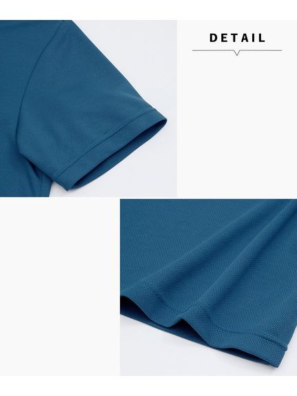 吸汗速乾メッシュ半袖ヘンリーネックポケット付Tシャツ（お腹ゆったり）（メンズトップス）MEGASQUARE(Nissen)（アリノマフォーメン）  17