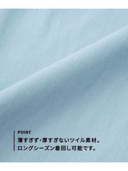 綿100％ツイルオーバーサイズ長袖シャツ（メンズトップス）MEGASQUARE(Nissen)（アリノマフォーメン）  02