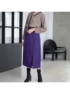 【22秋新着】フロントスリット ナロースカート / 大きいサイズ Rin