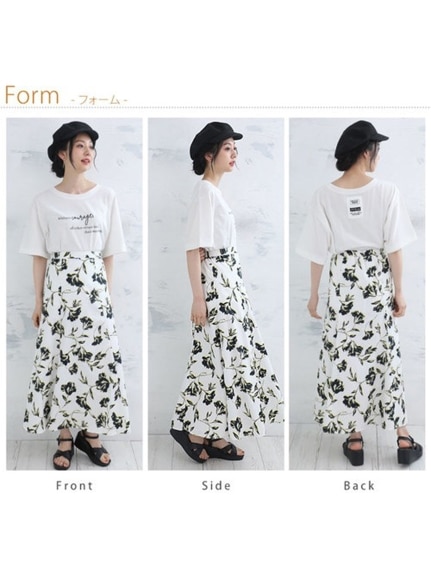 上品レディ 花柄 フレアスカート / 大きいサイズ Rin（ロング丈・マキシ丈スカート）Rin（リン）  11