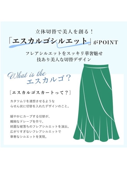 ダブルクロス エスカルゴスカート / 大きいサイズ Rin（ロング丈・マキシ丈スカート）Rin（リン）  05