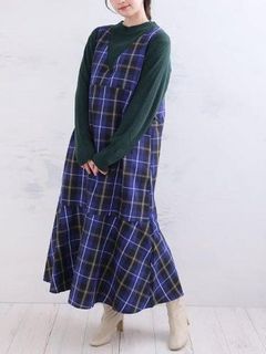 Rinマーメイドフレアジャンパースカート / 大きいサイズ Rin