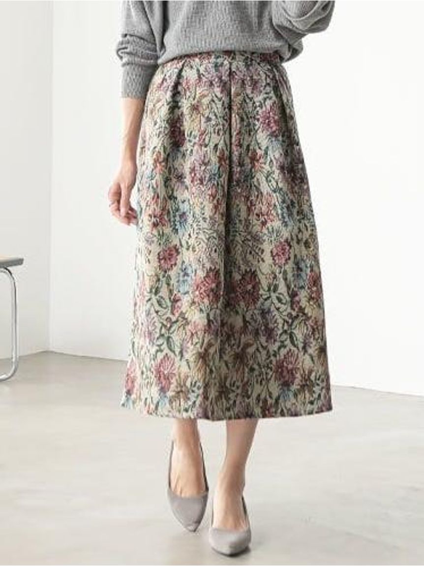 【Alinoma】Rin タックデザインゴブランスカート / 大きいサイズ 