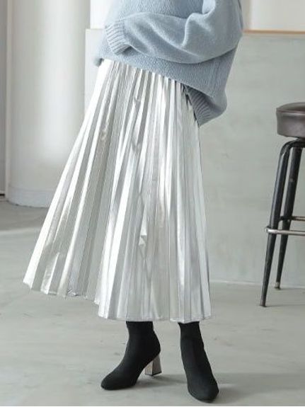 Alinoma】Rin キラキラクロスプリーツスカート / 大きいサイズ RinRin ...