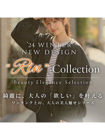 Rin 微光沢ツイルギャザージャケット / 大きいサイズ Rin（ブルゾン・ジャンパー・ライダース）Rin（リン）  03