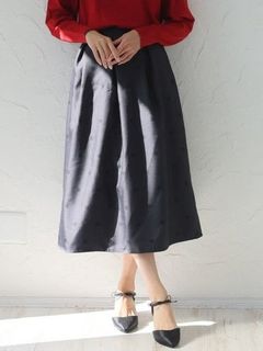 Rin ツイルクロスドットスカート / 大きいサイズ Rin