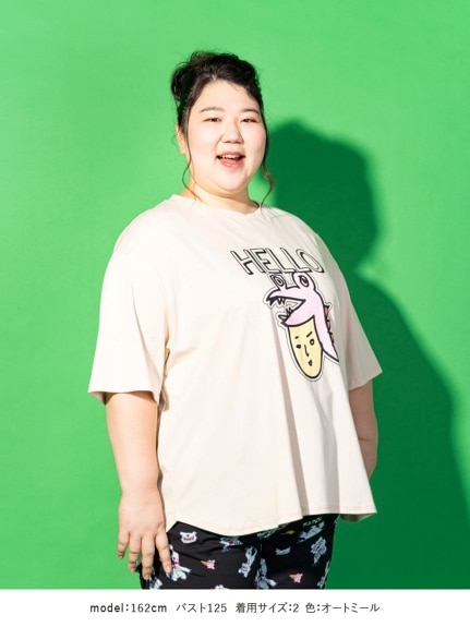 ハローらむねちゃん　大きいサイズ レディース（Tシャツ）MONSTER DROPS（モンスタードロップス (Lー8L)）  06