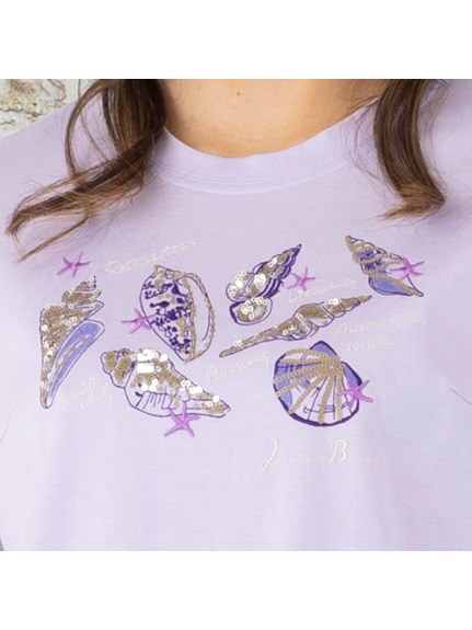 シェルモチーフスパンコール加工　Tシャツ（カットソー・プルオーバー）Liliane Burty（リリアンビューティ）  11