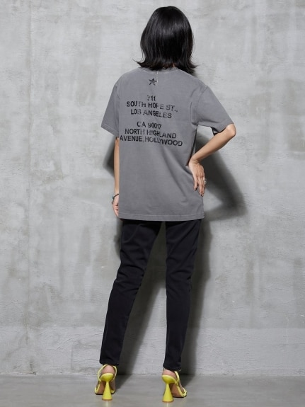 大きいサイズ 綿100％ロゴプリントピグメント染Tシャツ（GEVS.）（Tシャツ）GEVS（ジェイヴィス）  06