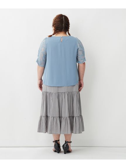 大きいサイズ チェックティアードスカート（marun）（ロング丈・マキシ丈スカート）marun（マルン）  24