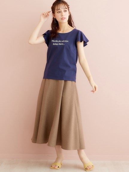 大きいサイズ ロゴプリントフリル袖Tシャツ（marun）（Tシャツ）marun（マルン）  14