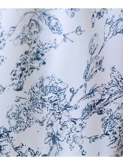 大きいサイズ　線画花柄プリントスカート(marun)（ロング丈・マキシ丈スカート）marun（マルン）  12