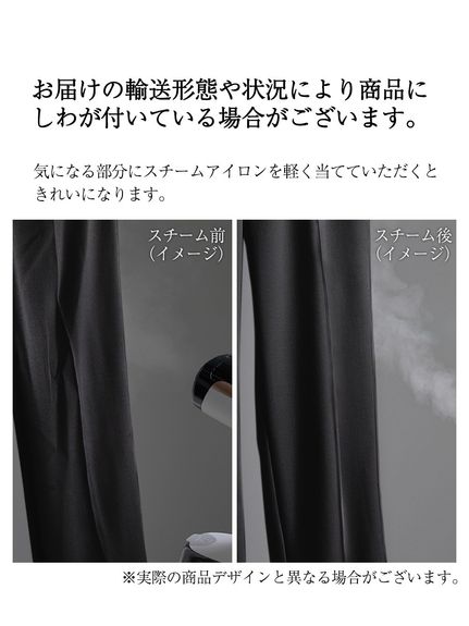 【大きいサイズ / 喪服・礼服】日本製生地使用　洗える防しわスタンドカラーフロントドレープデザインワンピース（Callarus）（ブラックフォーマル・礼服・喪服 ワンピース（単品））Callarus（カラルス）  25