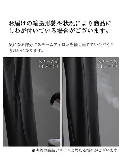 【大きいサイズ】【喪服・礼服】＜Callarus＞日本製生地使用洗える防しわ前開きボウタイデザインブラウス＋ワイドパンツセットアップ（ブラックフォーマル・礼服・喪服 セット）Callarus（カラルス）  16