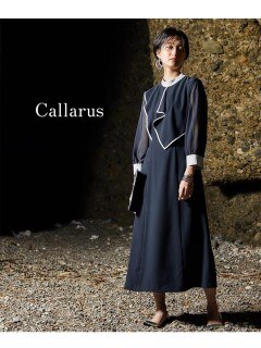 【大きいサイズ】【結婚式・パーティー・オケージョンドレス】＜Callarus＞Asymmetry Ruffle Design Onepiece Dress